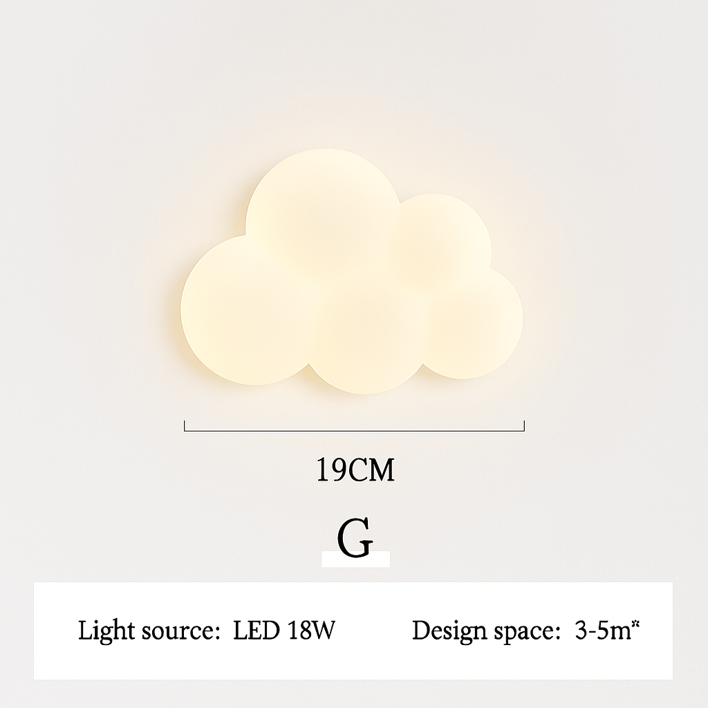 applique murale led singe lapin nuage pour enfants