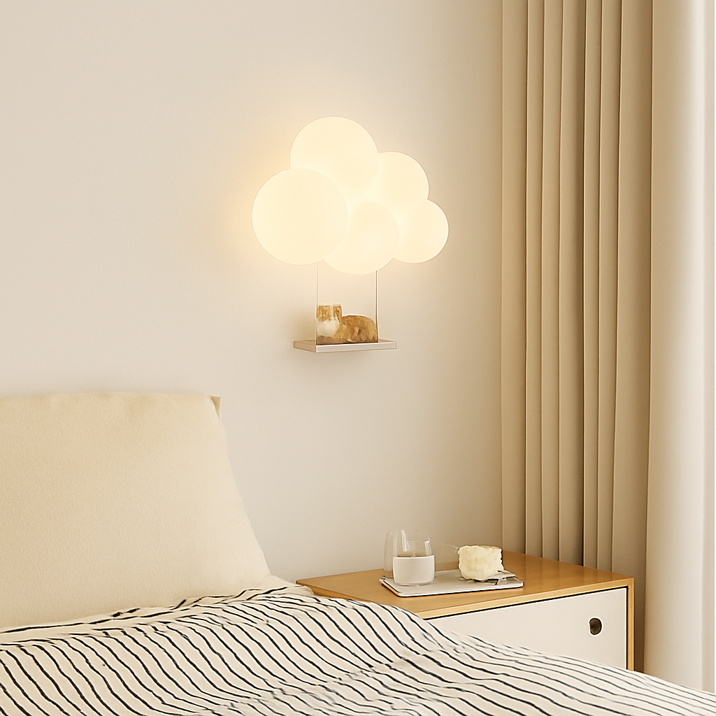 applique murale led singe lapin nuage pour enfants