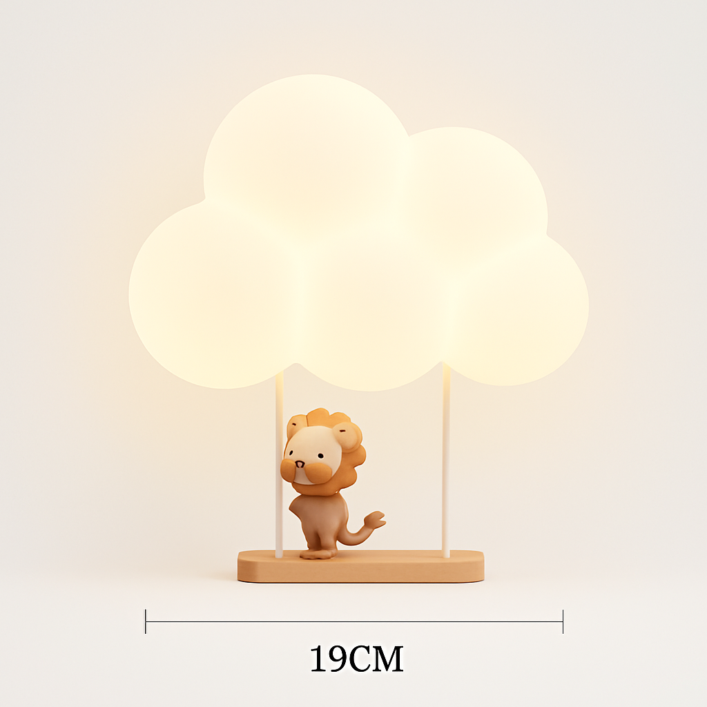 applique murale led singe lapin nuage pour enfants