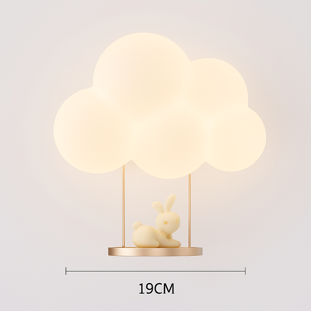 applique murale led singe lapin nuage pour enfants
