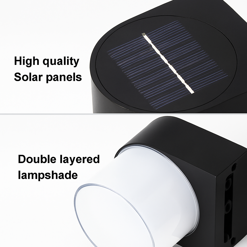 applique murale led solaire moderne étanche pour extérieur jardin