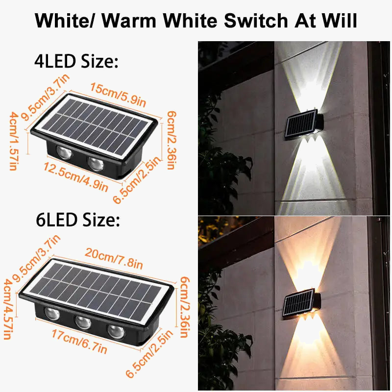 applique murale led solaire étanche lumineuse pour jardin balcon