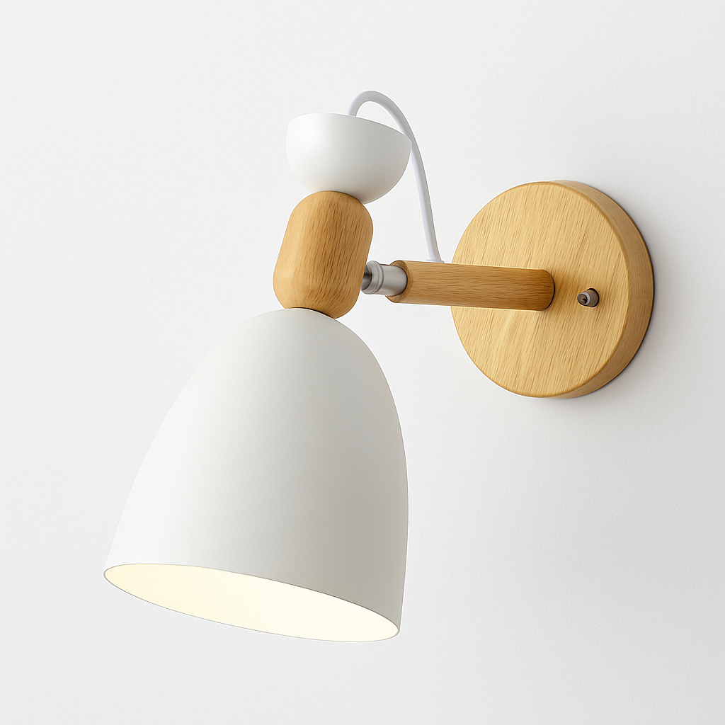 applique murale led style nordique en bois moderne