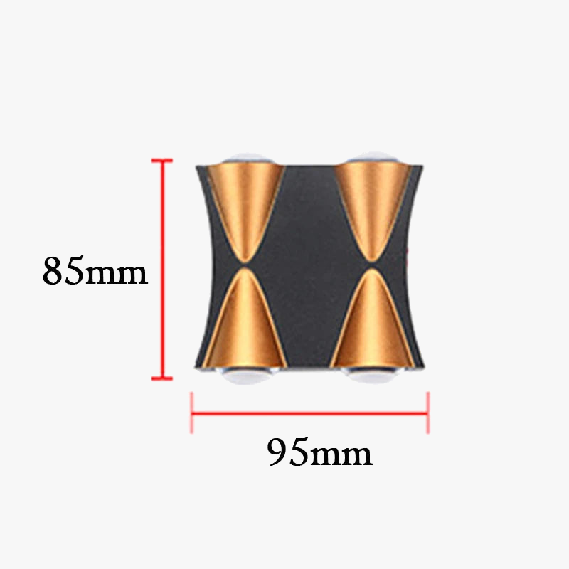 applique murale led télescopique pour décoration intérieure et extérieure