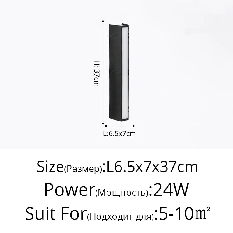 applique murale led étanche design moderne pour intérieur et extérieur