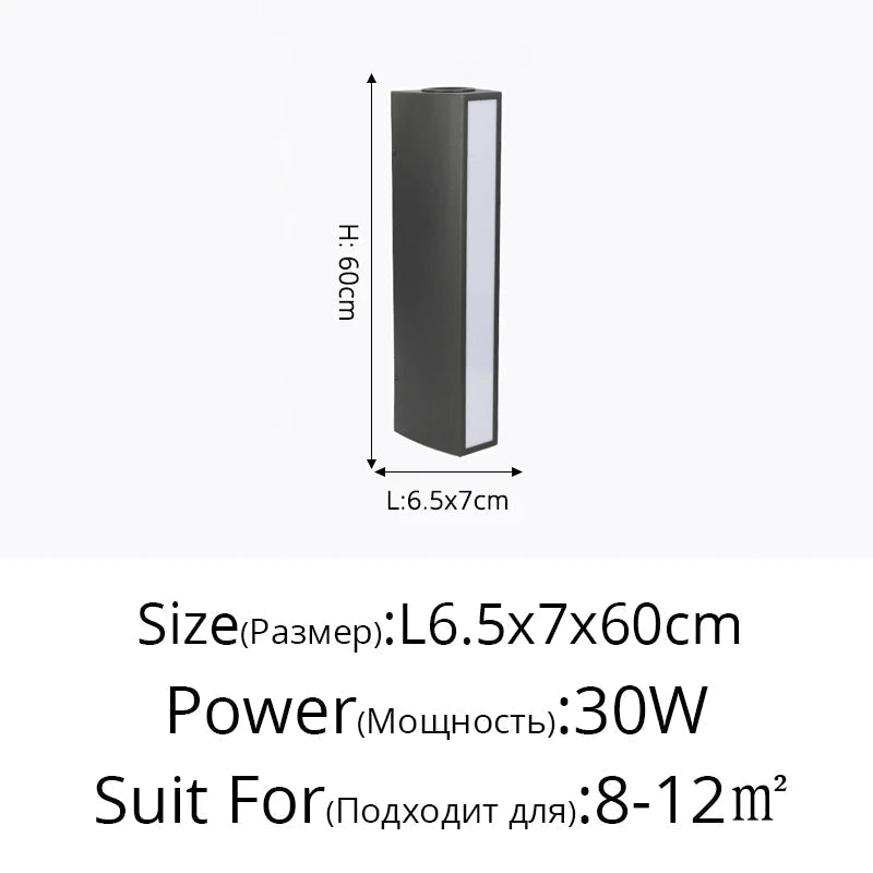 applique murale led étanche design moderne pour intérieur et extérieur