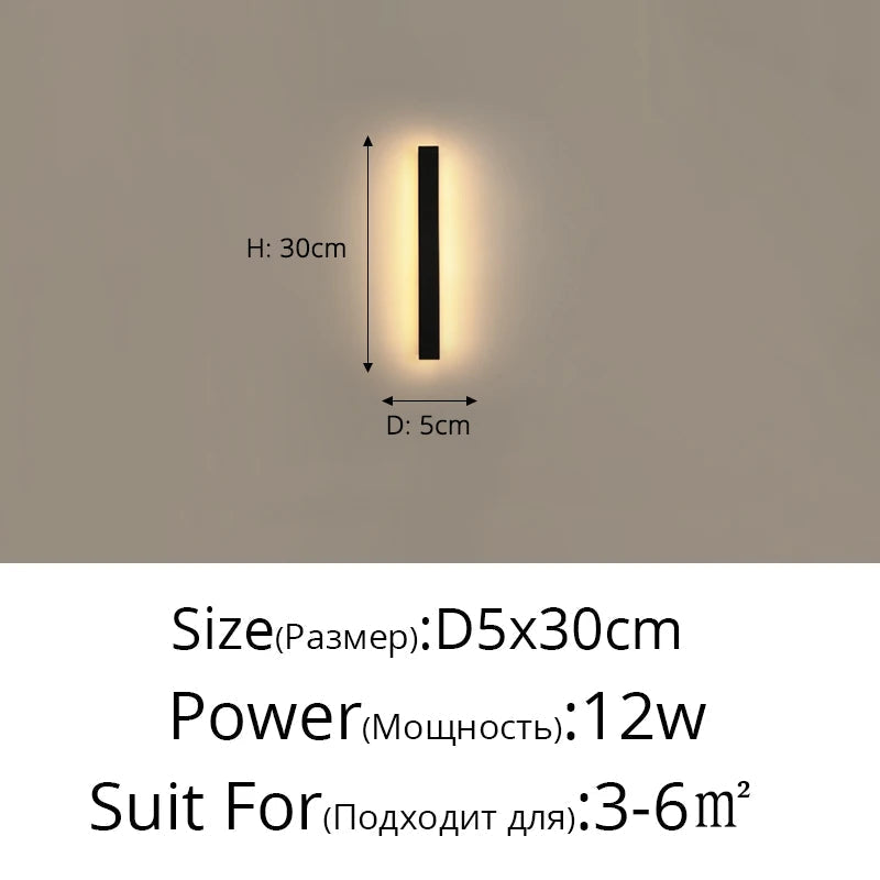 applique murale led étanche minimaliste pour extérieur