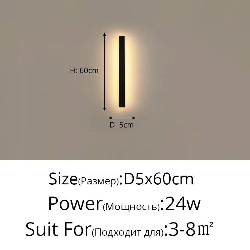 applique murale led étanche minimaliste pour extérieur