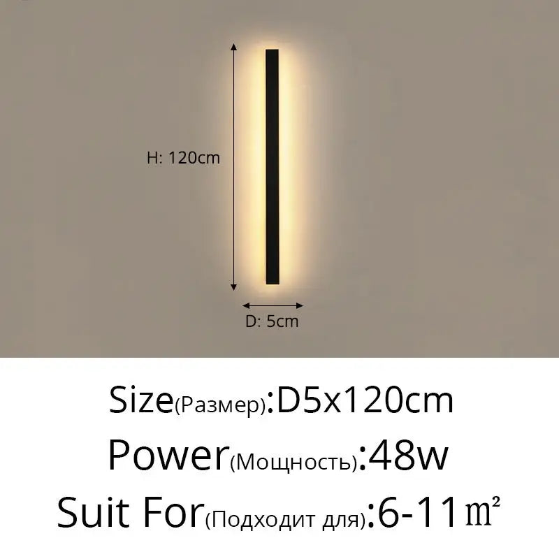 applique murale led étanche minimaliste pour extérieur