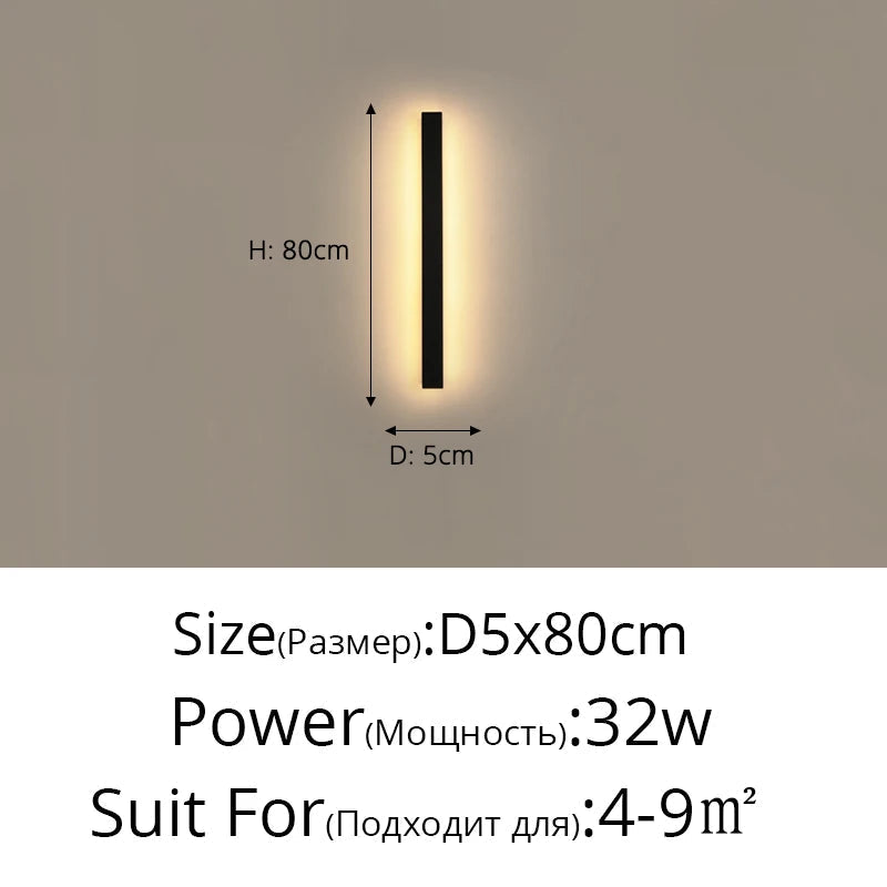 applique murale led étanche minimaliste pour extérieur