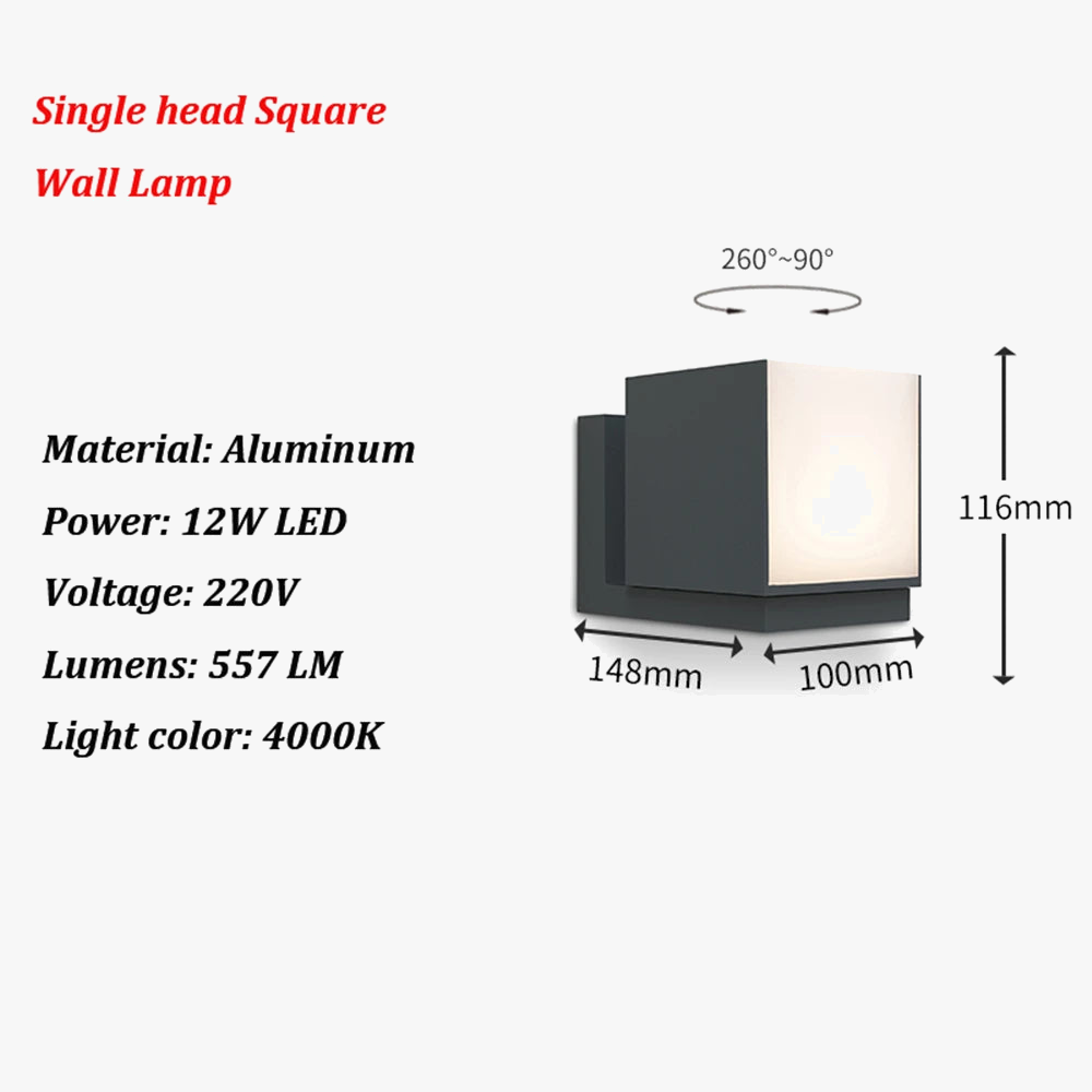 applique murale led étanche moderne pour extérieur décoratif paysage jardin allée