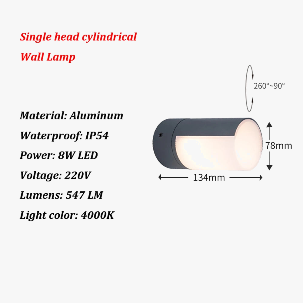 applique murale led étanche moderne pour extérieur décoratif paysage jardin allée