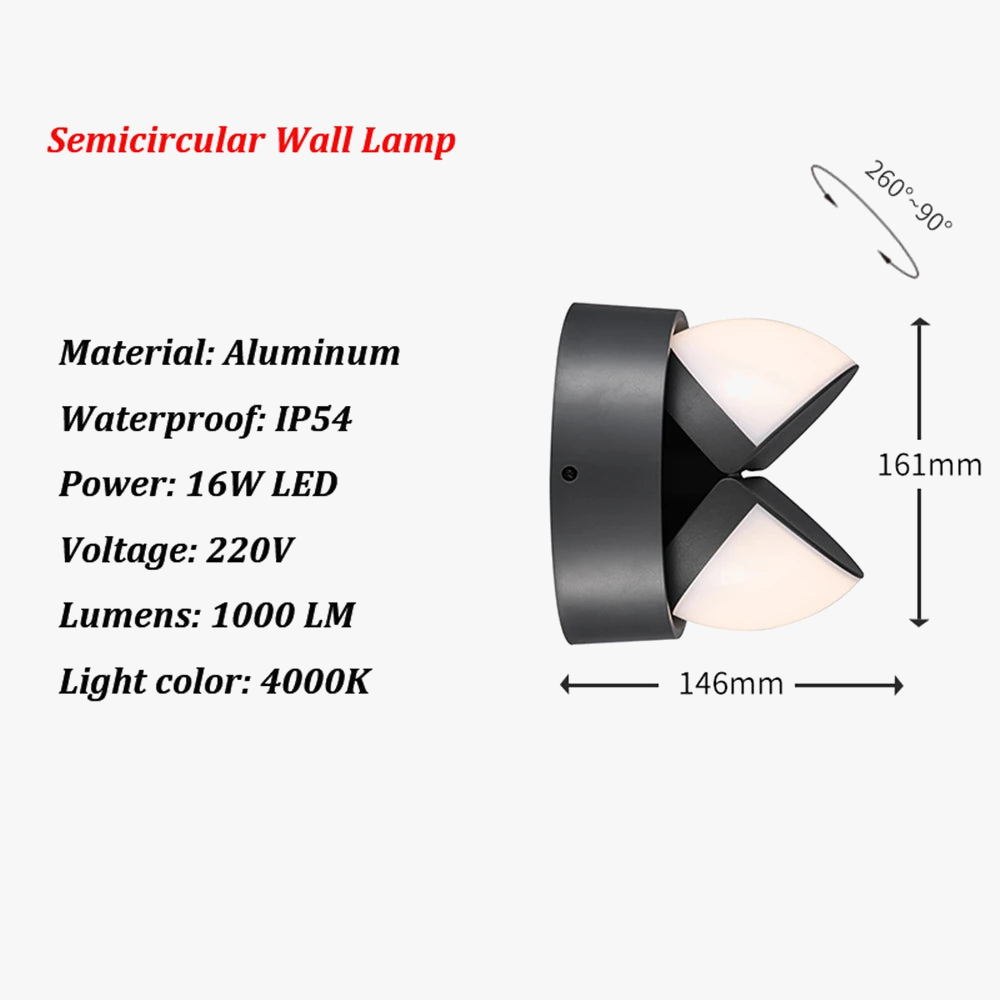 applique murale led étanche moderne pour extérieur décoratif paysage jardin allée