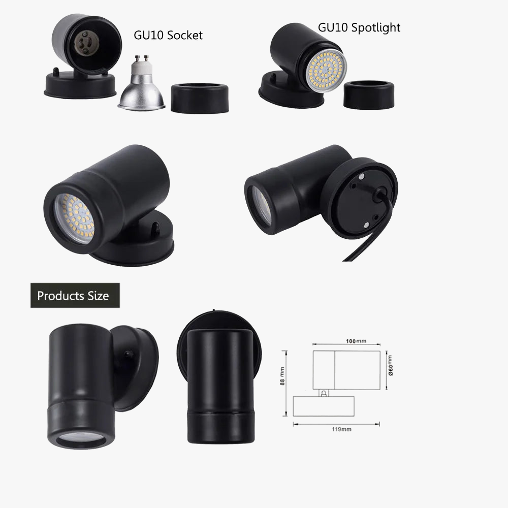 applique murale led étanche moderne pour extérieur et intérieur