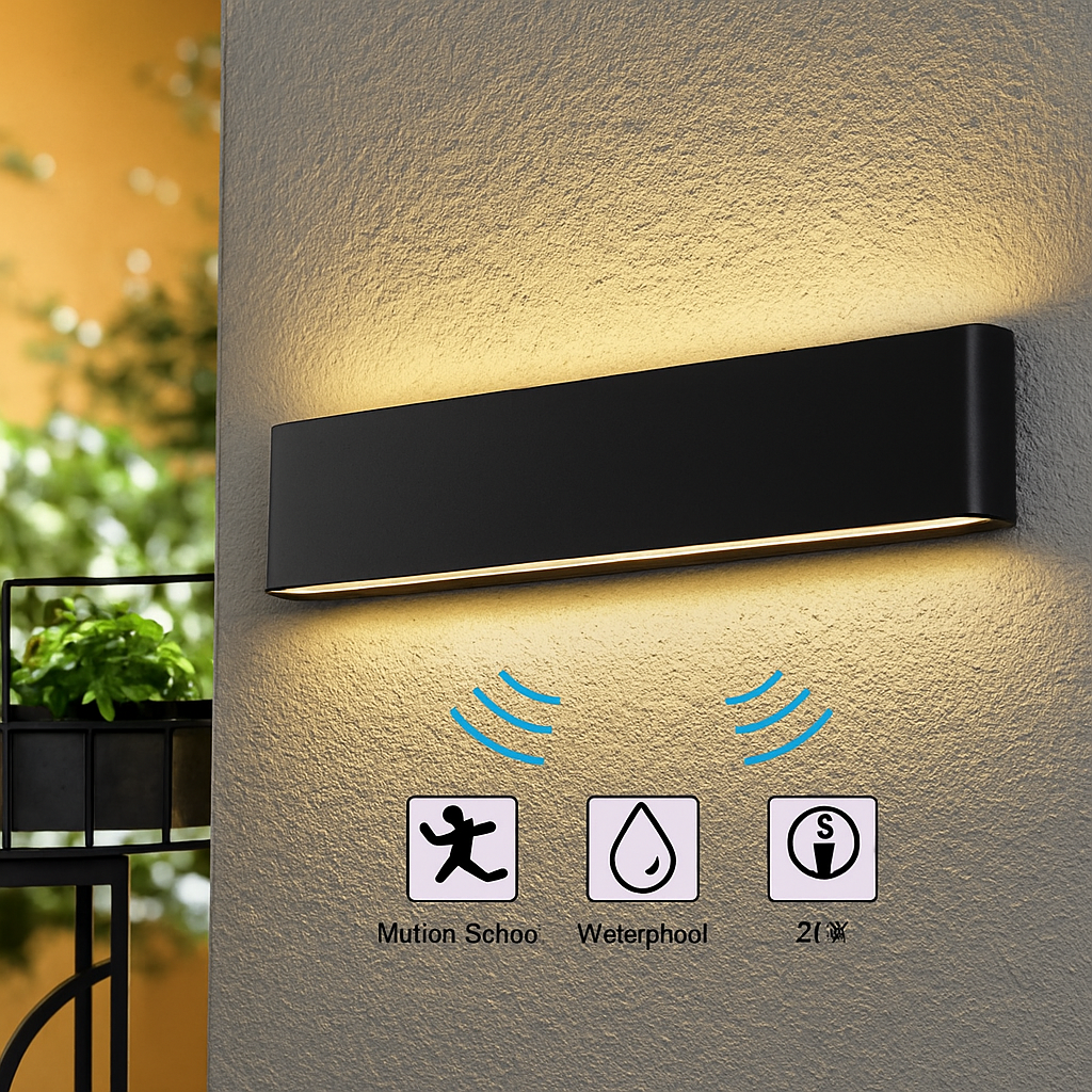 applique murale led étanche pour extérieur en aluminium