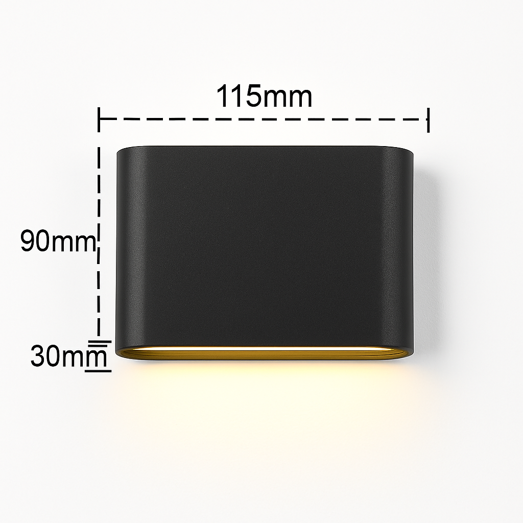 applique murale led étanche pour extérieur en aluminium