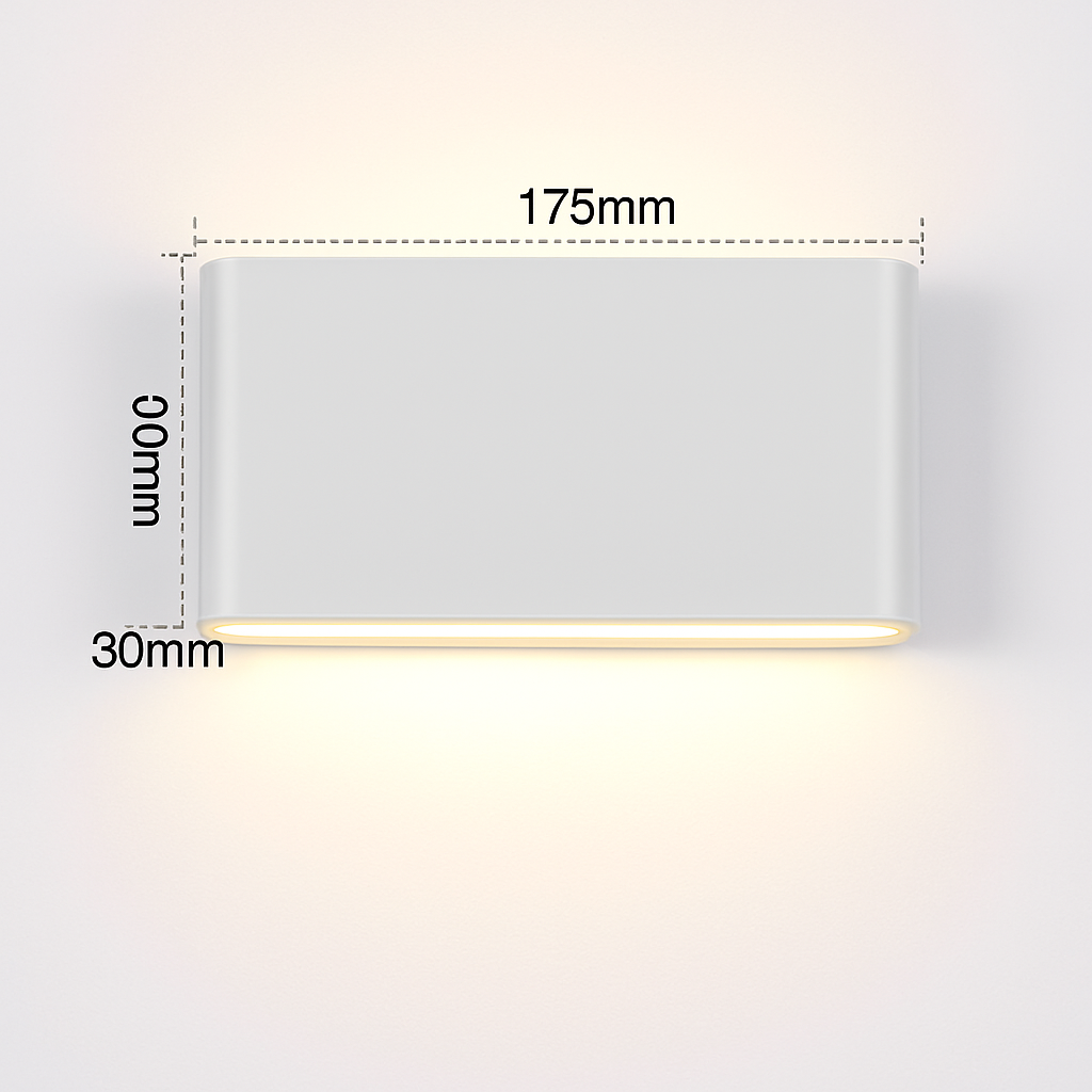 applique murale led étanche pour extérieur en aluminium