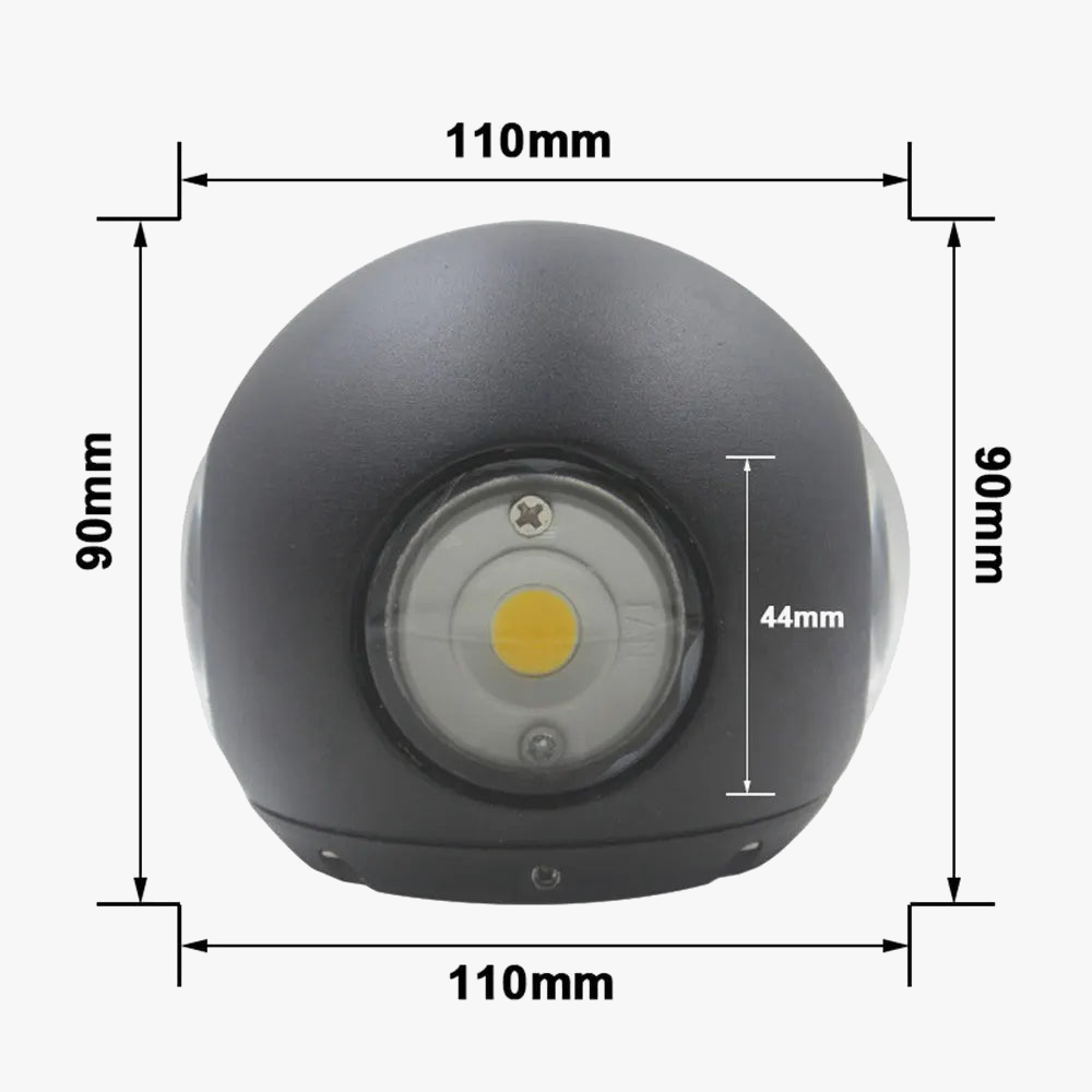applique murale led étoile et croix moderne étanche pour extérieur
