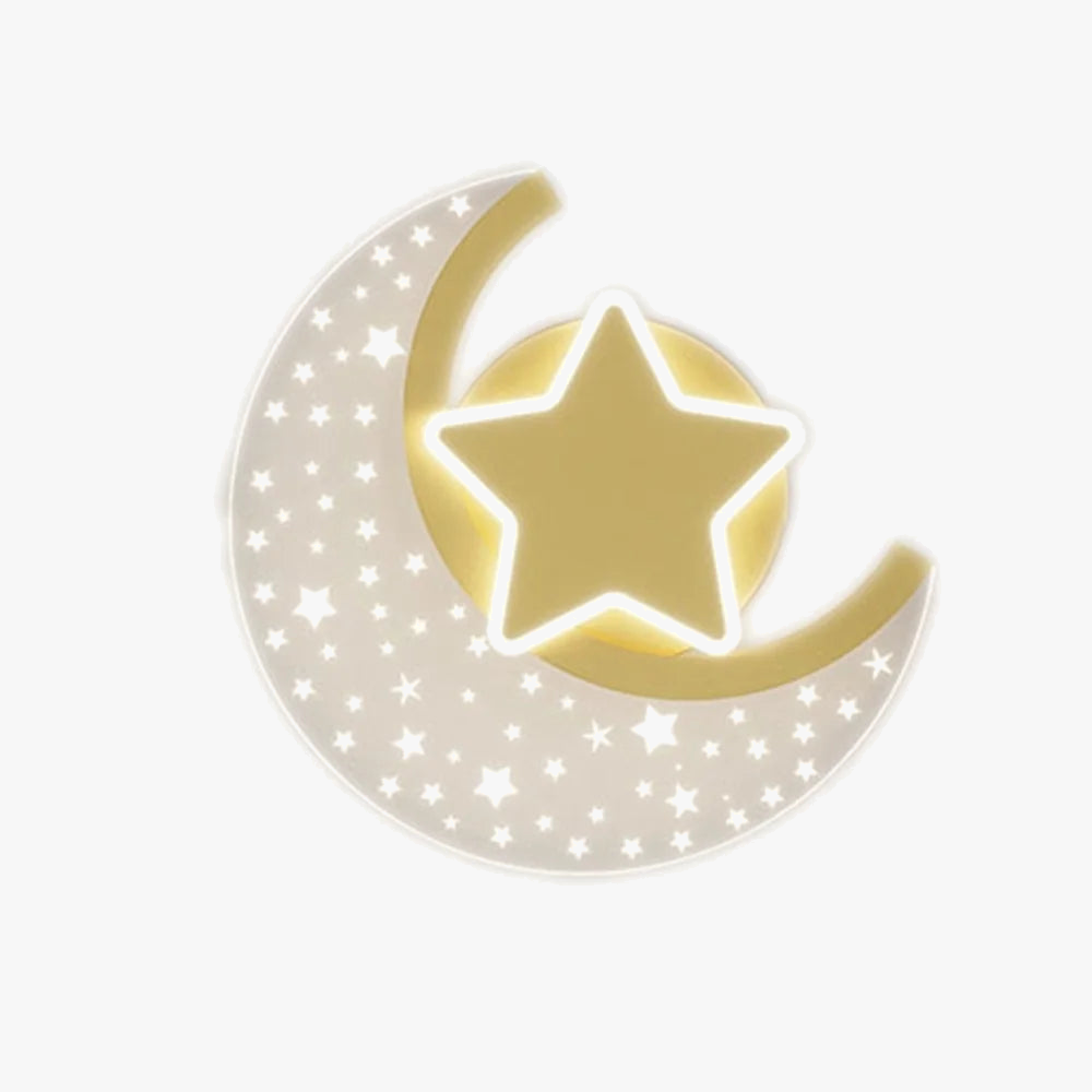applique murale led étoile et lune pour décoration intérieure