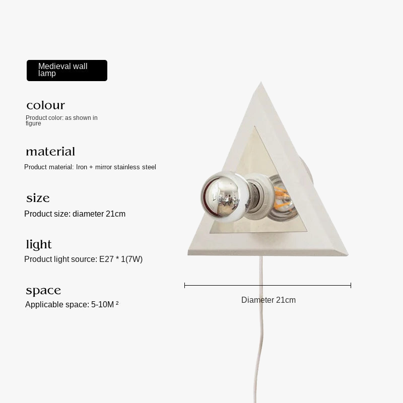 applique murale led triangulaire moderne pour décoration intérieure