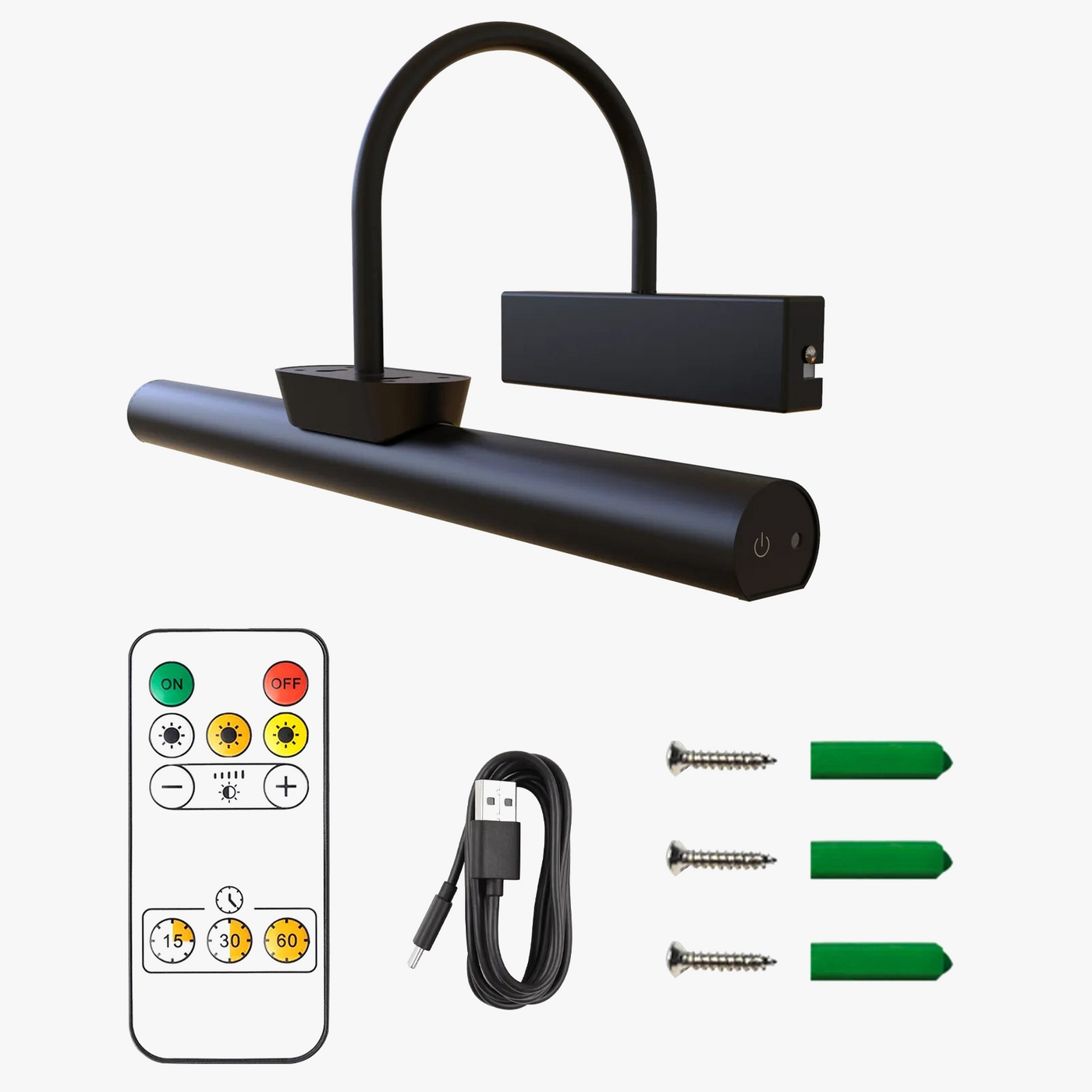 Applique murale Led USB au design moderne doré