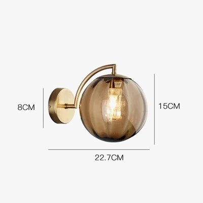 Applique murale led verre nordique