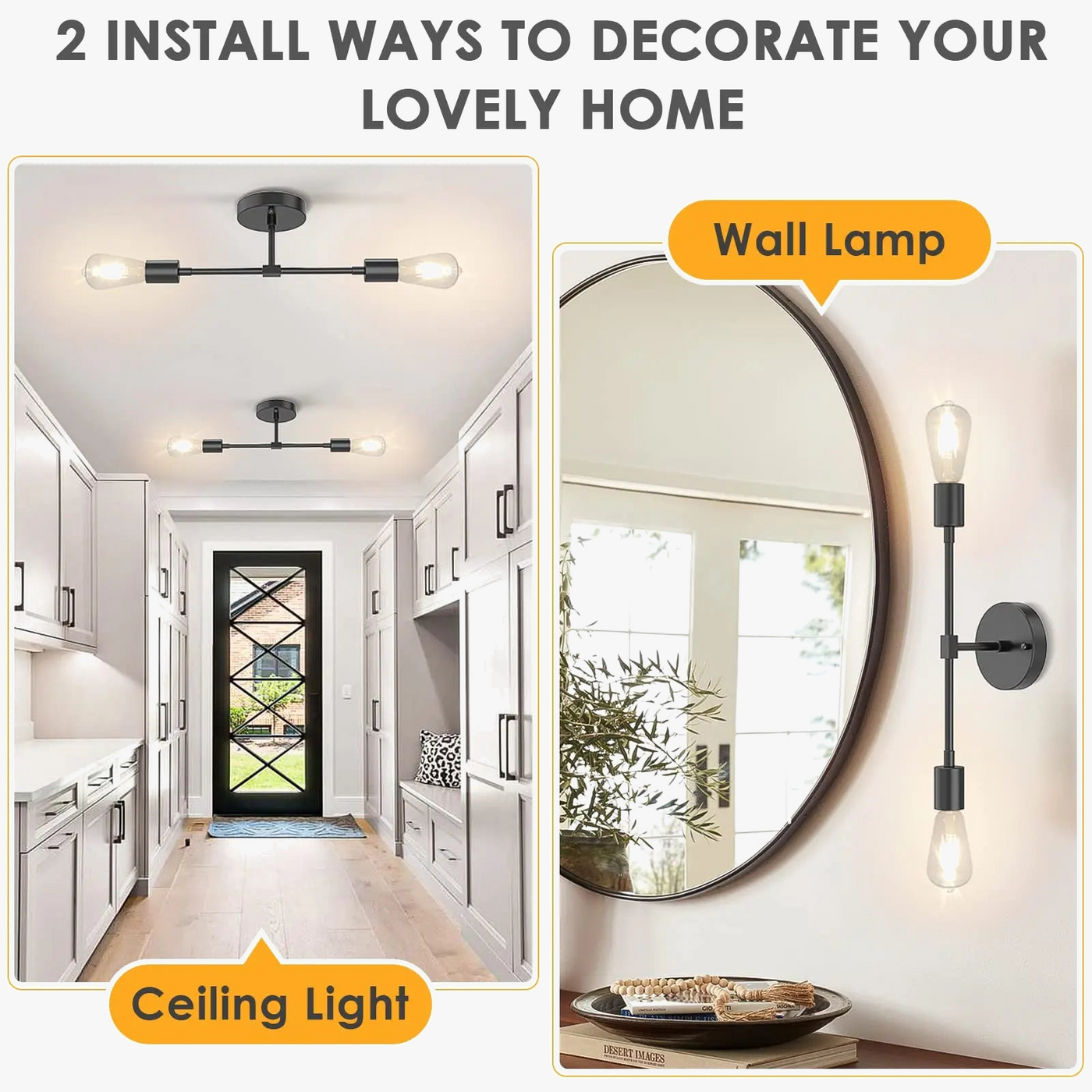 applique murale led vintage avec interrupteur à tirette