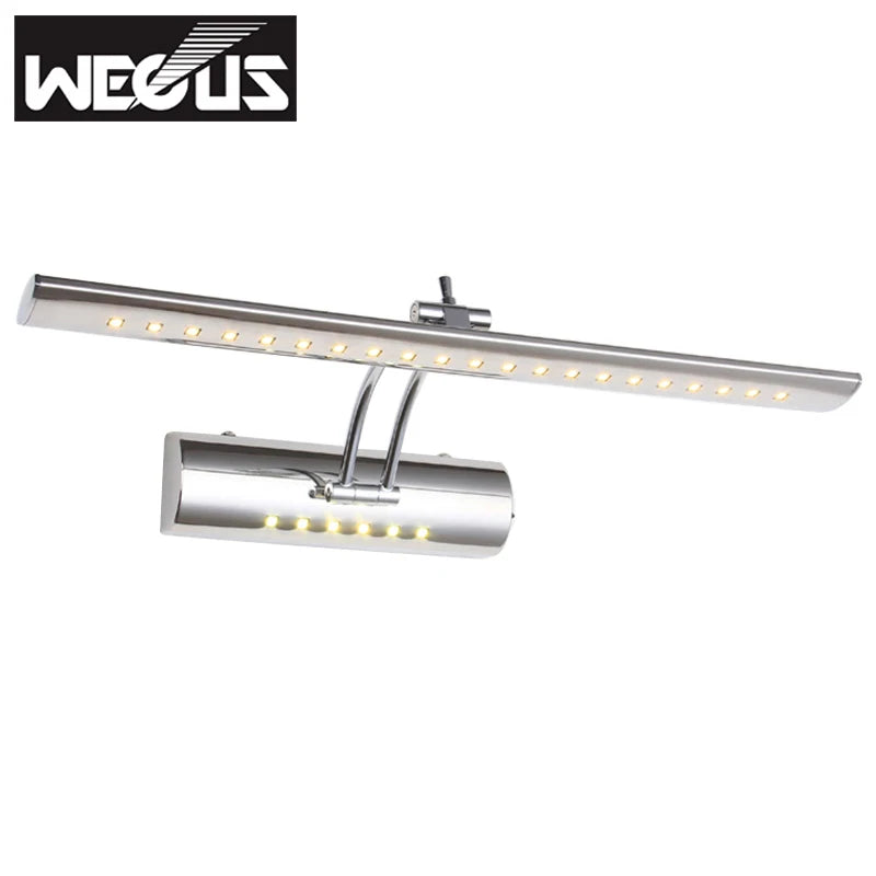 applique murale led vintage en bronze pour miroir à bascule