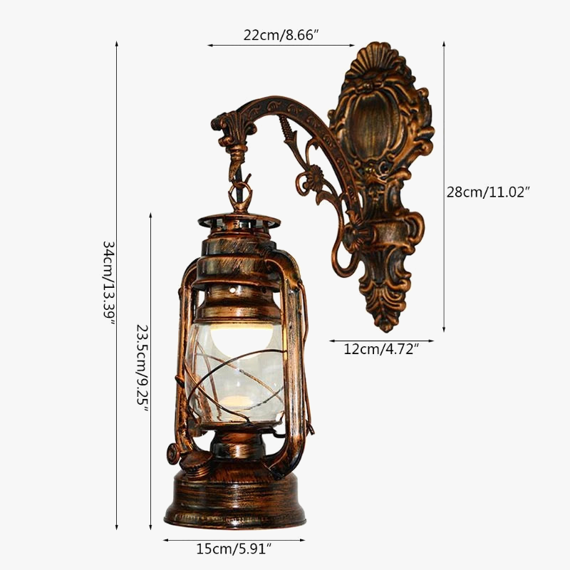 applique murale led vintage style antique européen rétro
