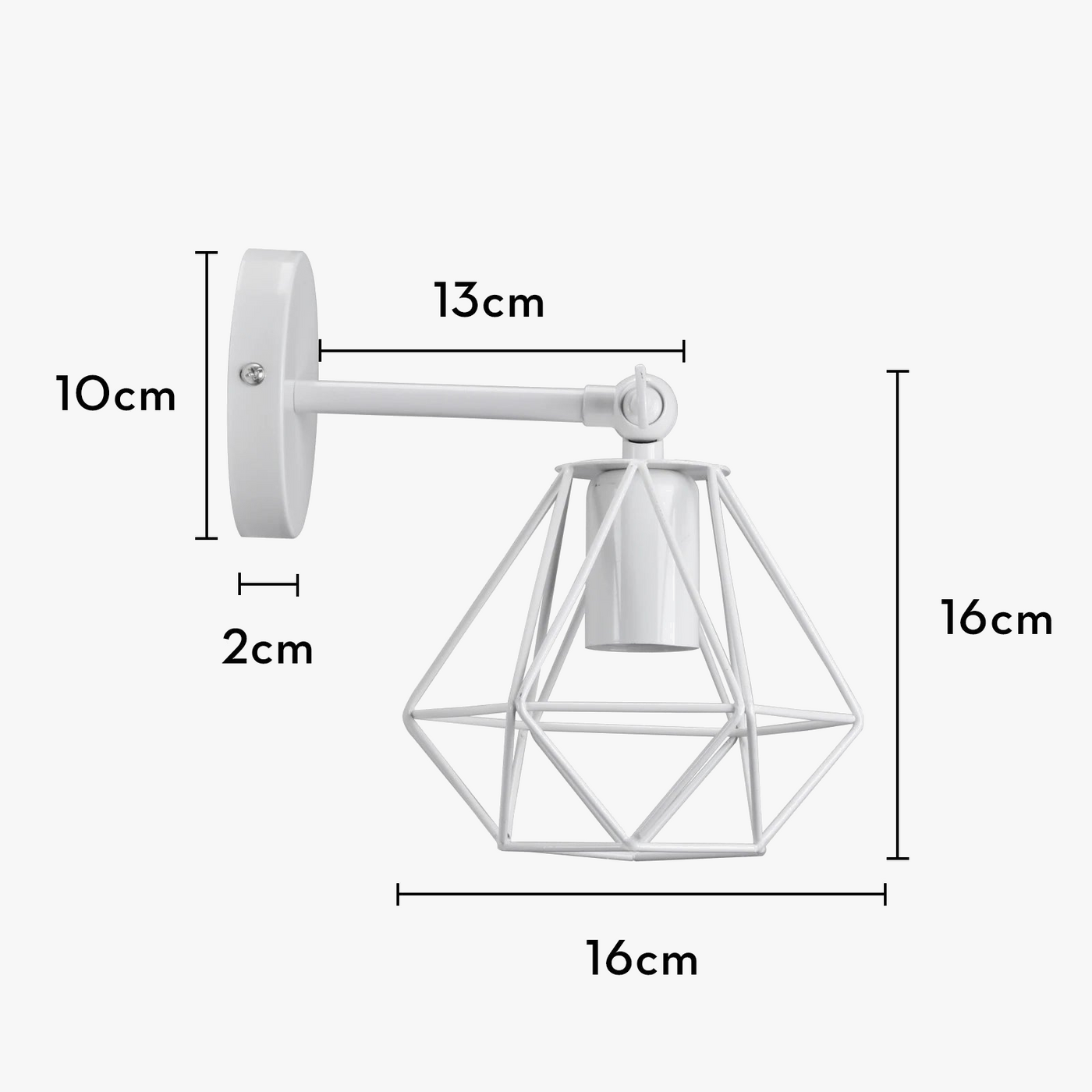 applique murale loft industriel led vintage cage abat-jour