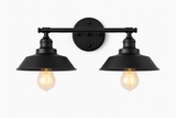 applique murale Loft industriel Vintage Double tête fer