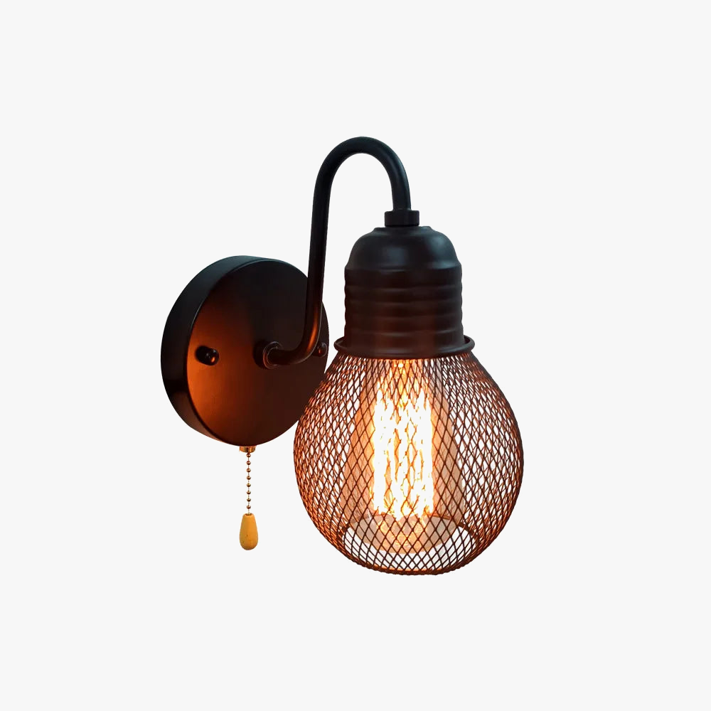 applique murale loft rétro avec interrupteur pour décoration