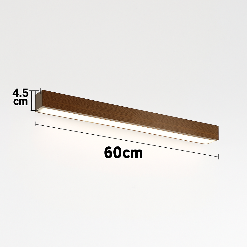 applique murale Longue bande LED en bois
