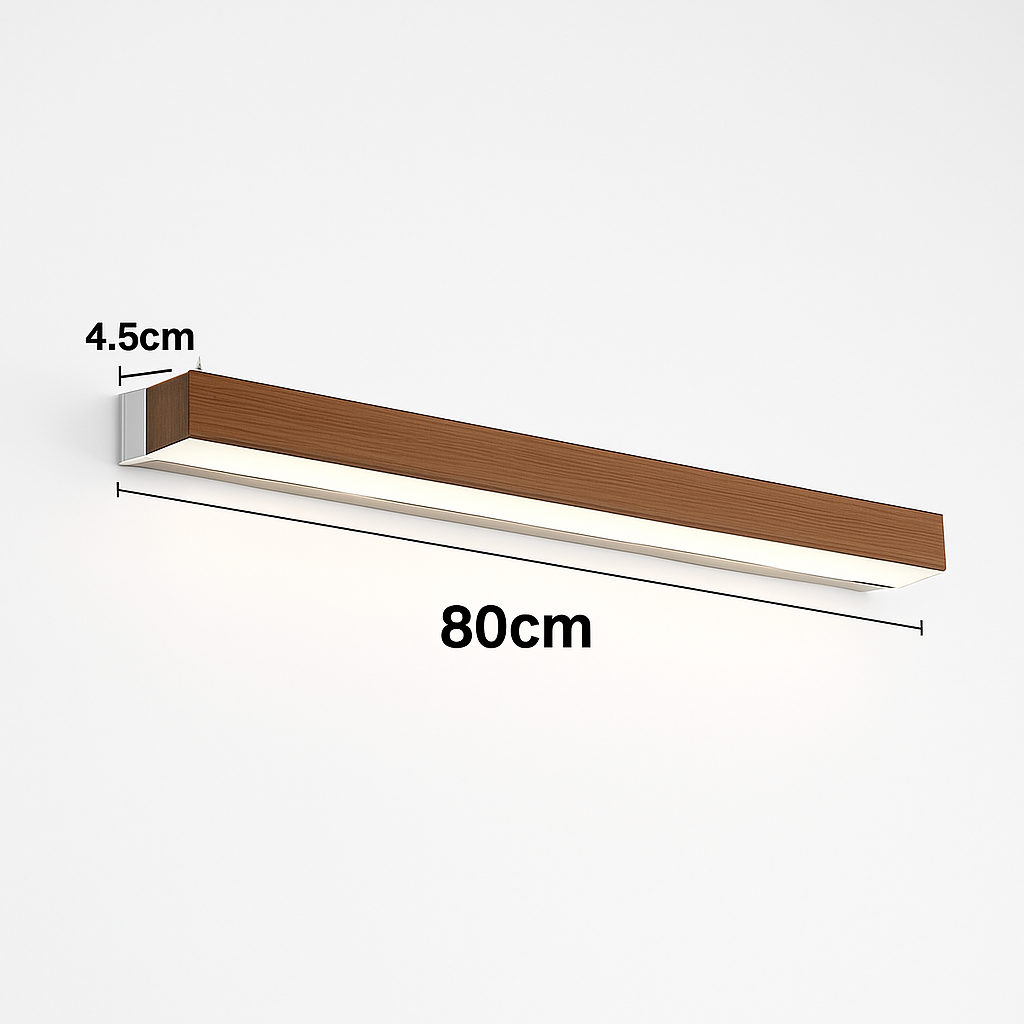 applique murale Longue bande LED en bois