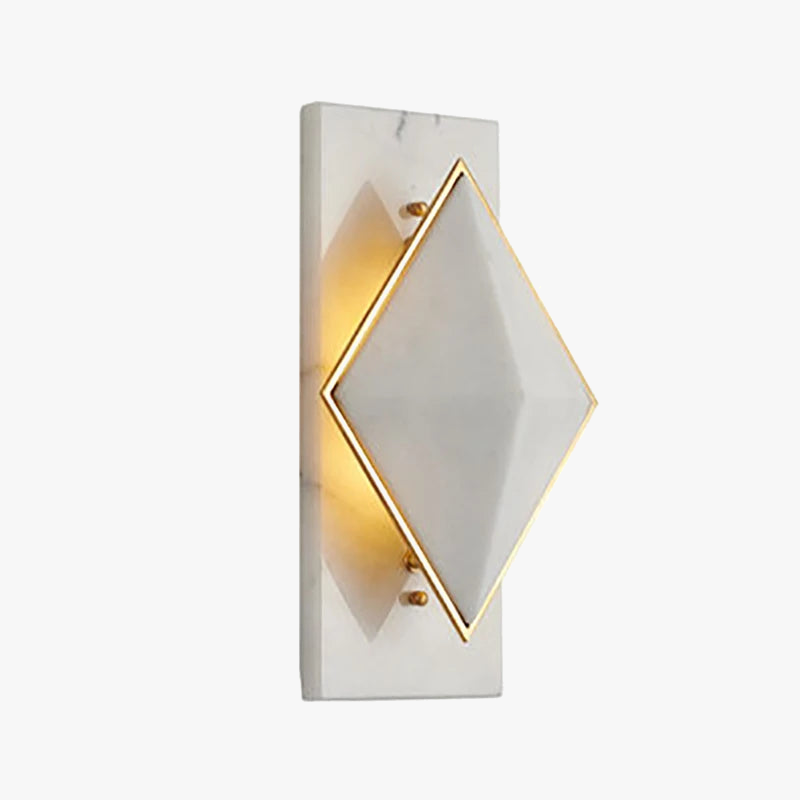 applique murale losange en marbre style célébrité led moderne
