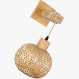 Applique murale luminaire applique en osier couloir suspendu lanterne en bois montage ferme appliques prise nuit bambou rotin salle de bain