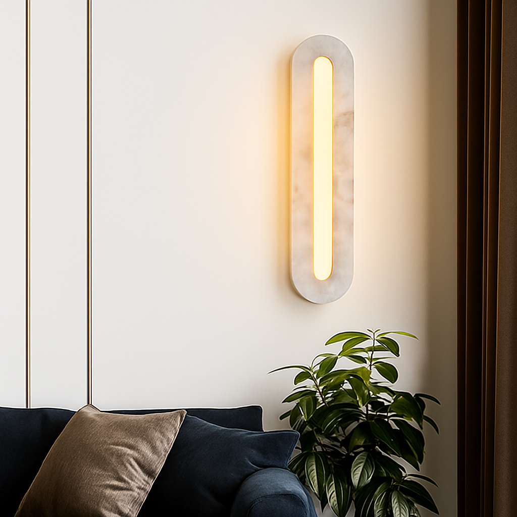 applique murale luxe en cuivre et marbre moderne