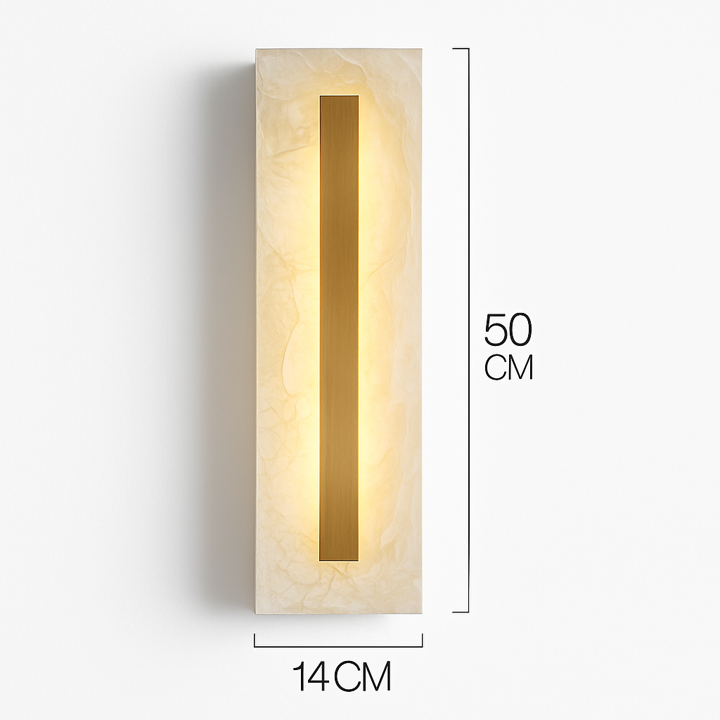 applique murale luxe en cuivre et marbre moderne