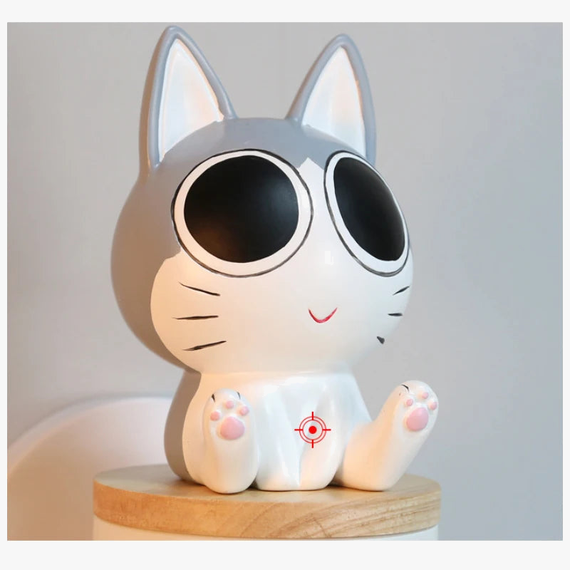 applique murale mignonne chat aux grands yeux pour enfant