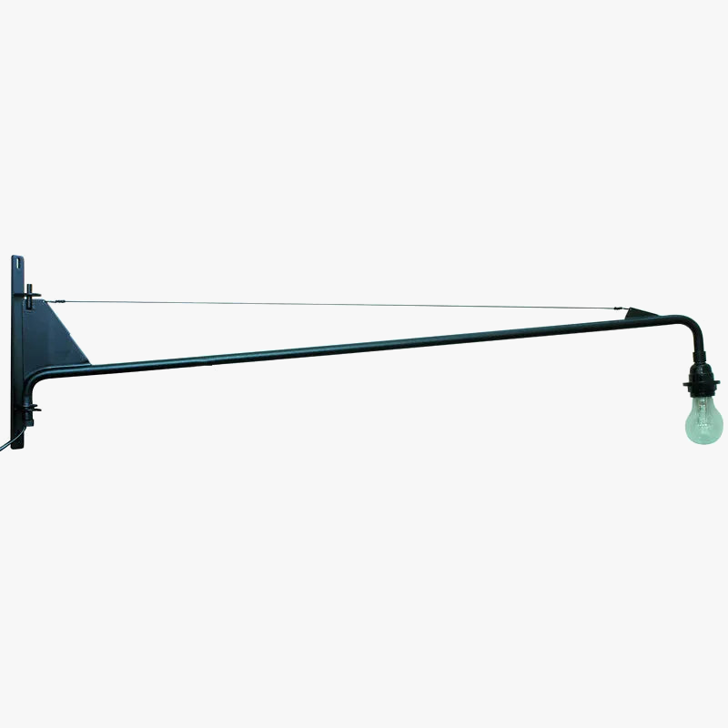 applique murale minimaliste à bras long rotatif avec interrupteur