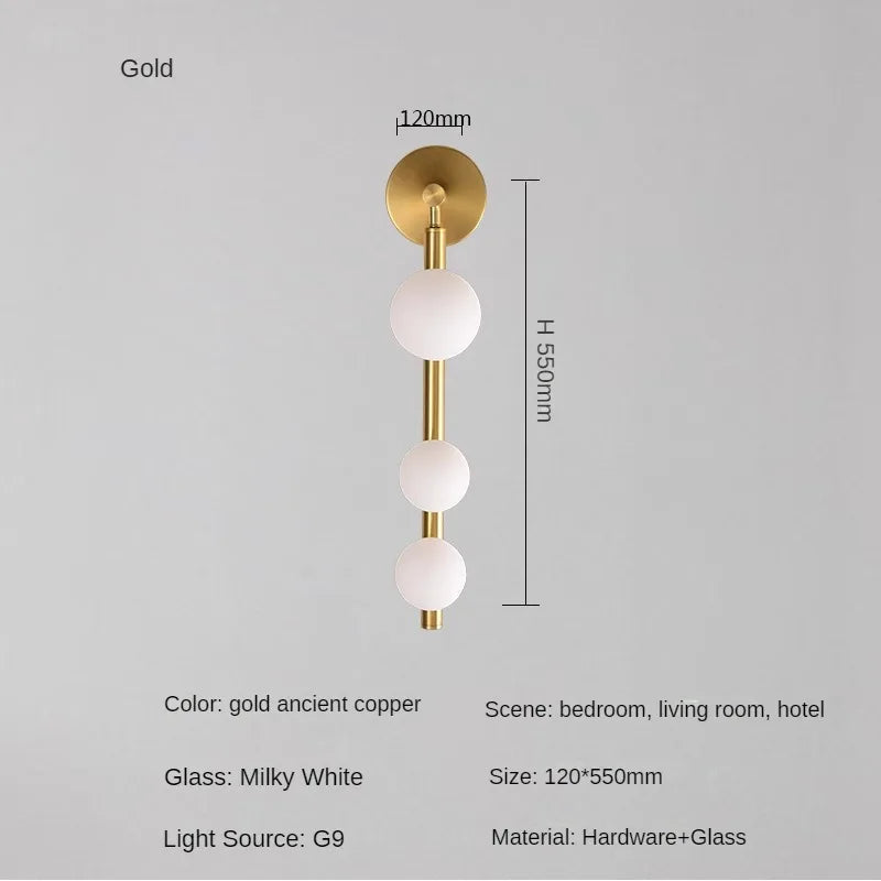 applique murale minimaliste en cuivre design moderne luxe