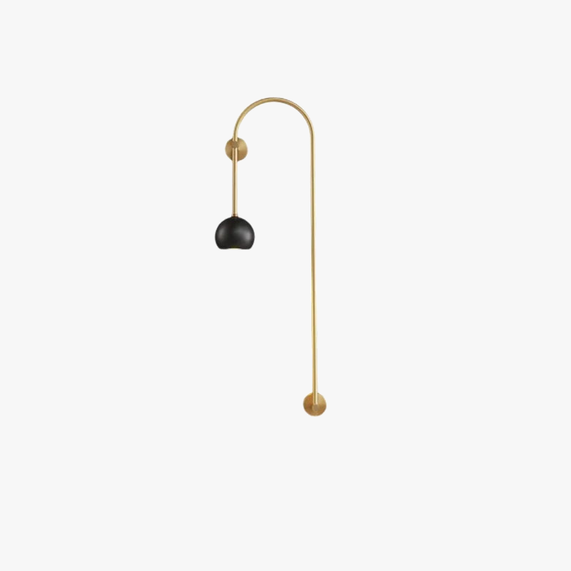 applique murale minimaliste en cuivre et laiton gu10