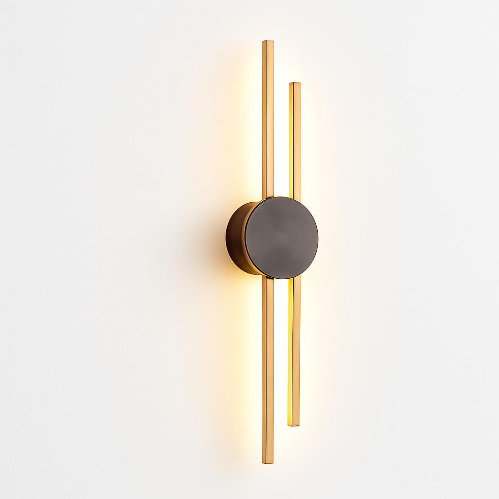 applique murale minimaliste en laiton led atmosphère