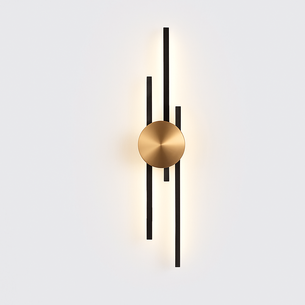 applique murale minimaliste en laiton led atmosphère