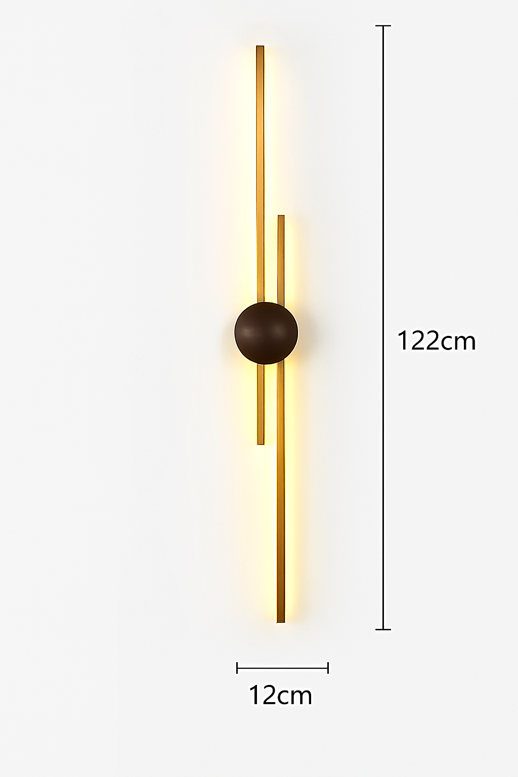 applique murale minimaliste en laiton led atmosphère
