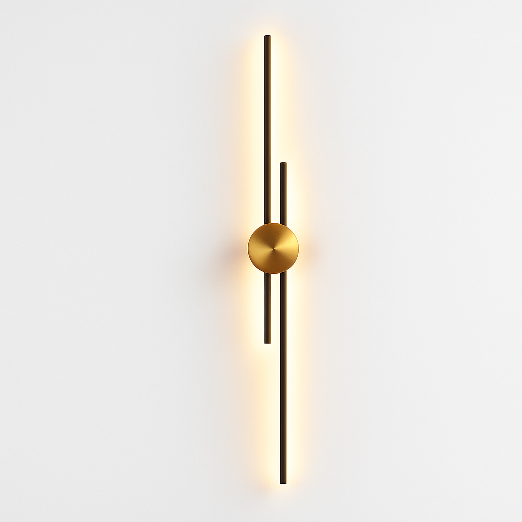 applique murale minimaliste en laiton led atmosphère
