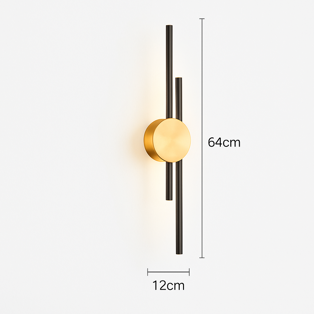 applique murale minimaliste en laiton led atmosphère