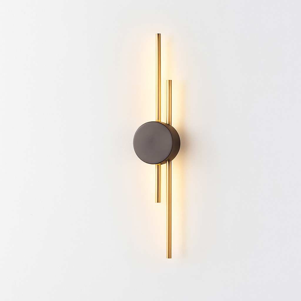 applique murale minimaliste en laiton led atmosphère