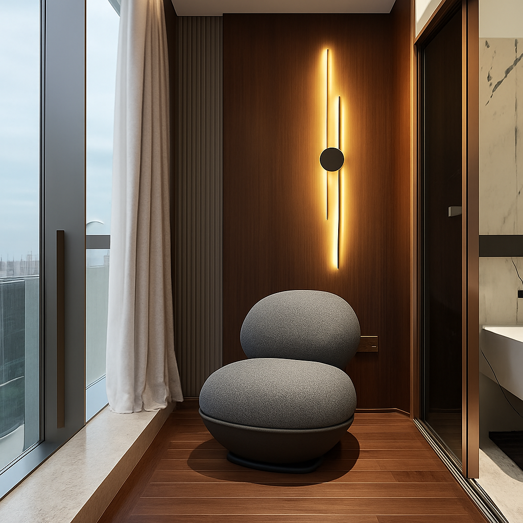 applique murale minimaliste en laiton led atmosphère