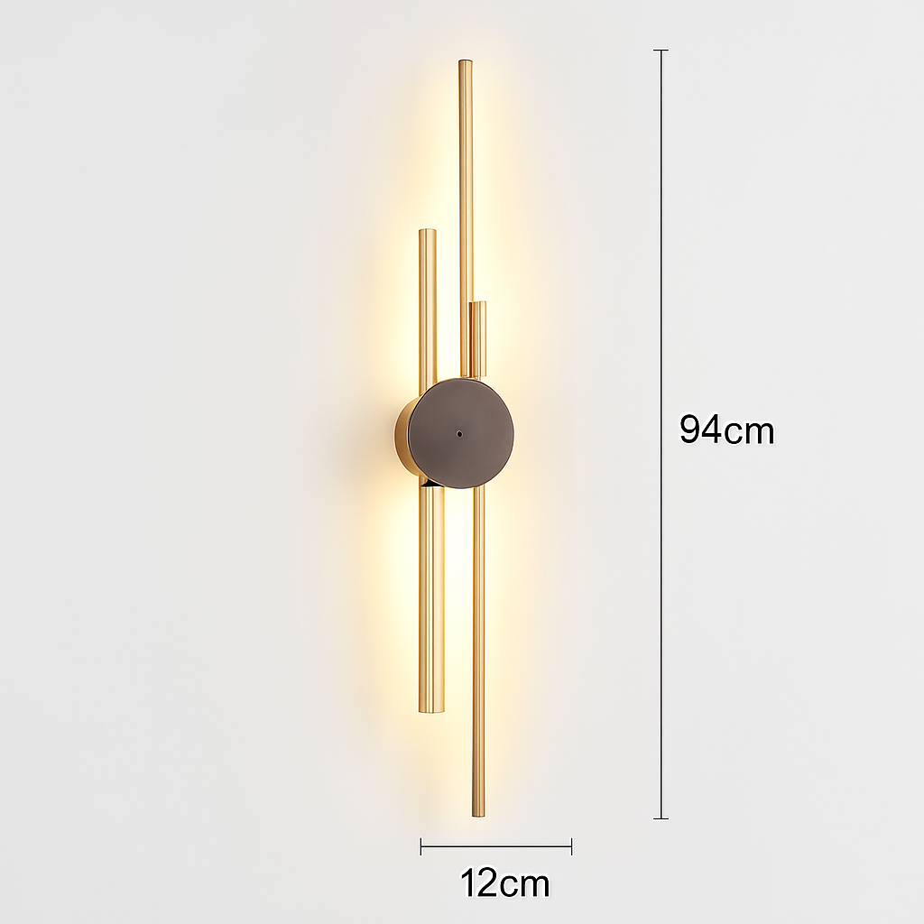 applique murale minimaliste en laiton led atmosphère